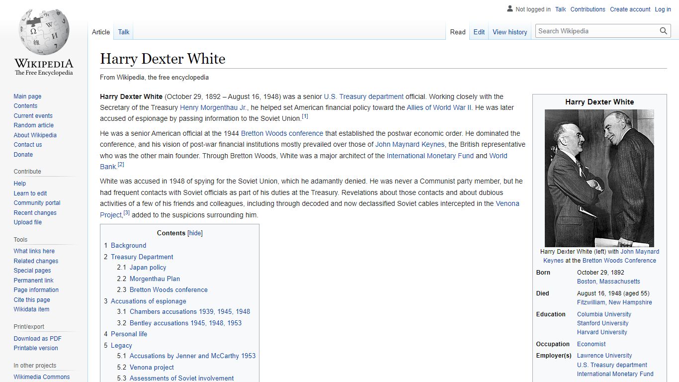 Harry Dexter White - Wikipedia